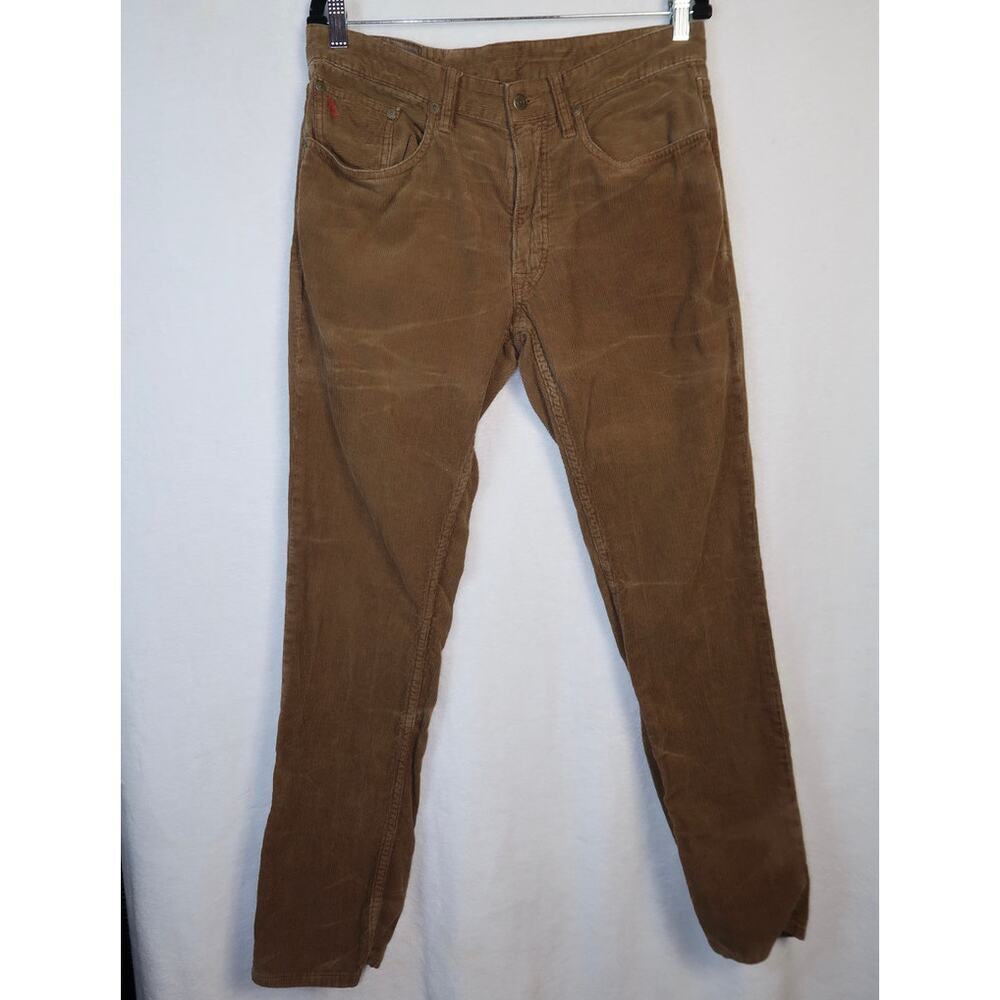 Vintage 1980s Polo Ralph Lauren Straight Leg Brown Corduroy 32x30